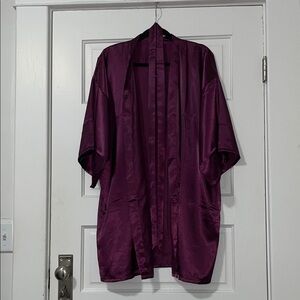 Flychen Purple Satin Robe